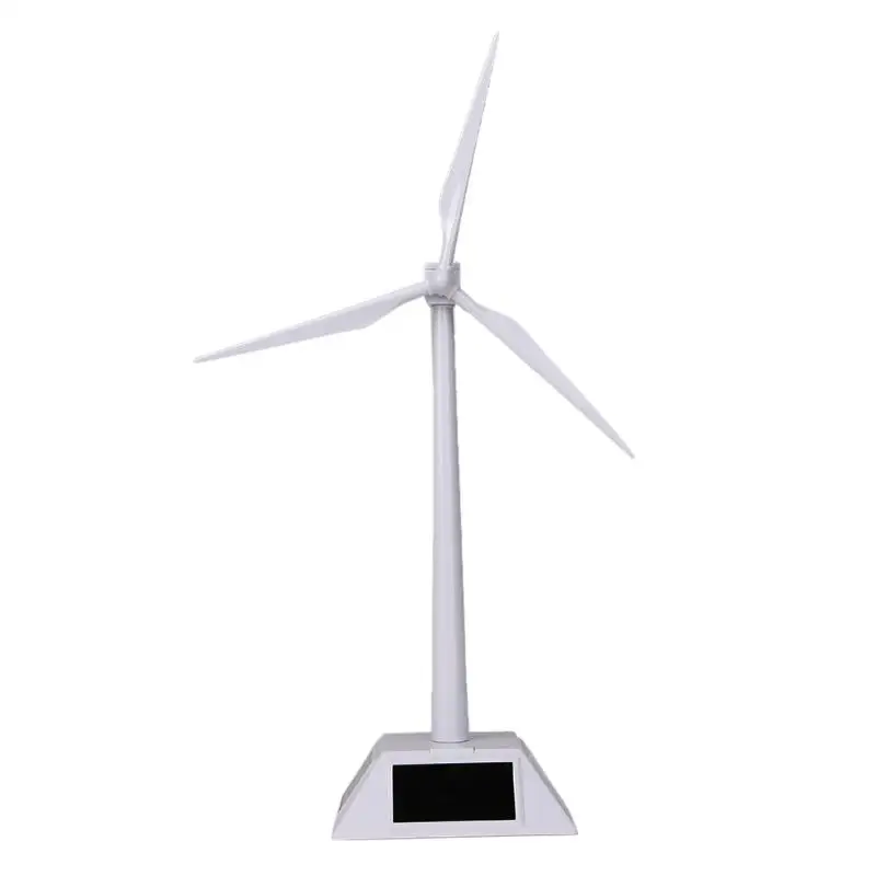 

Solar Powered Rotating Base Desktop Model-Solar Powered Windmills Model Wind Turbine ABS Plastic Toys Easy to Assembled Toys