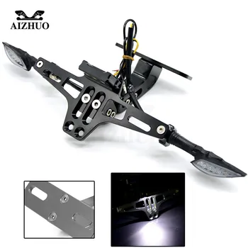 

Motorcycle Licence Plate Holder Number Holder LED Turn Signal For cb190r honda nc750x kawasaki z650 yamaha dt 125 honda msx 125