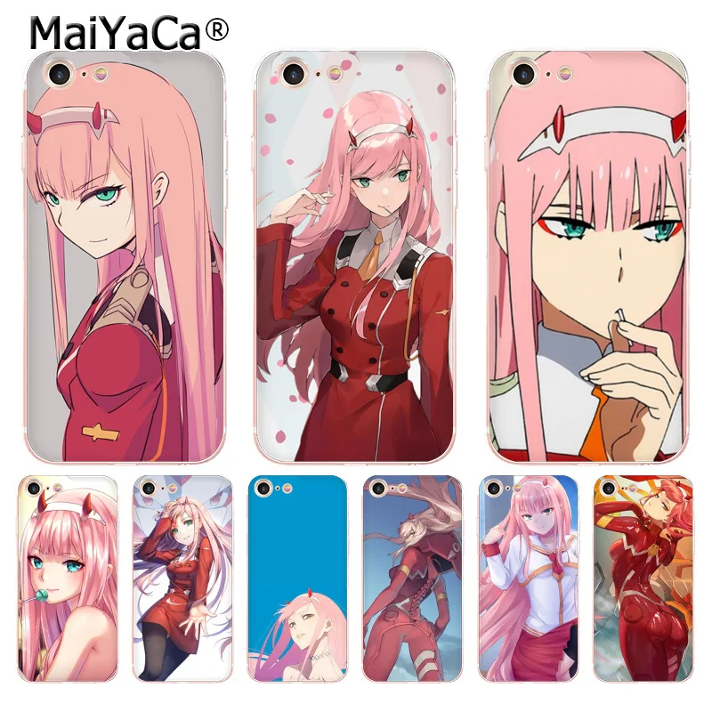 Мягкий прозрачный Ультратонкий чехол MaiYaCa Darling in the FranXX для iPhone 8 7 6 6S Plus X 5 5S SE 11pro max |
