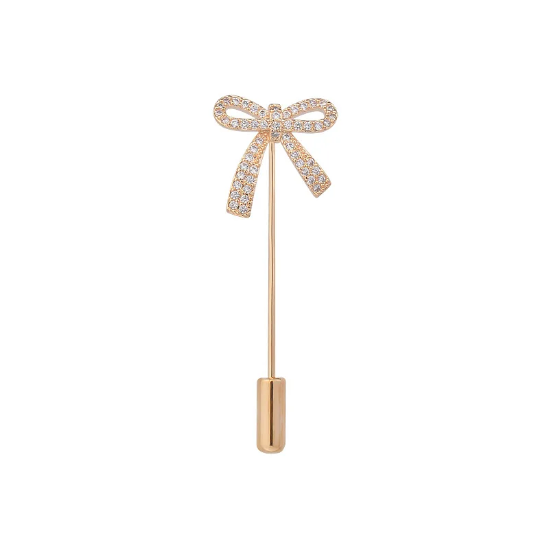 

YAN MEI New Arrival Rose Gold Color Zircon Butterfly Brooch Micro Paved Round Bow Brooches Pin Women's Jewelry GLX0126