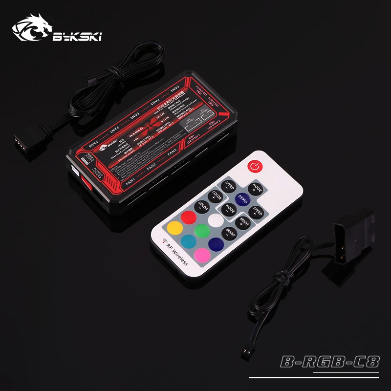 

Bykski B-RGB-C8 8+4 Channels 12v RGB LED Remote Controller