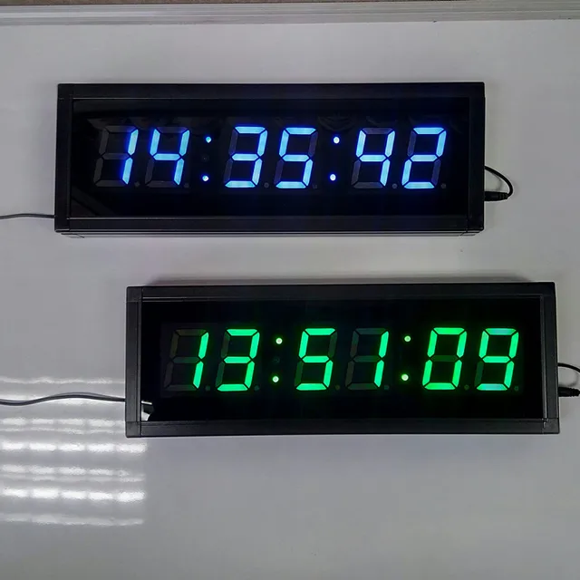 Large Remote 3D LED Digital Wall Clock Modern Design Home Decor Big