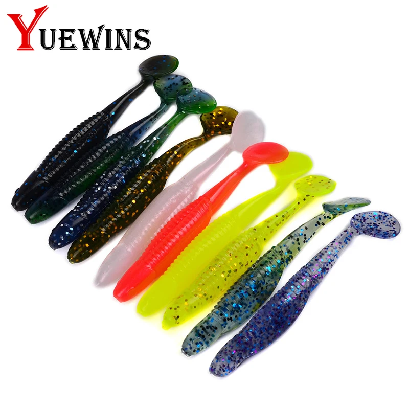 Yuewins 10 шт. мягкие рыболовные приманки isca искусственные 6 2 г 9 см для рыболовных