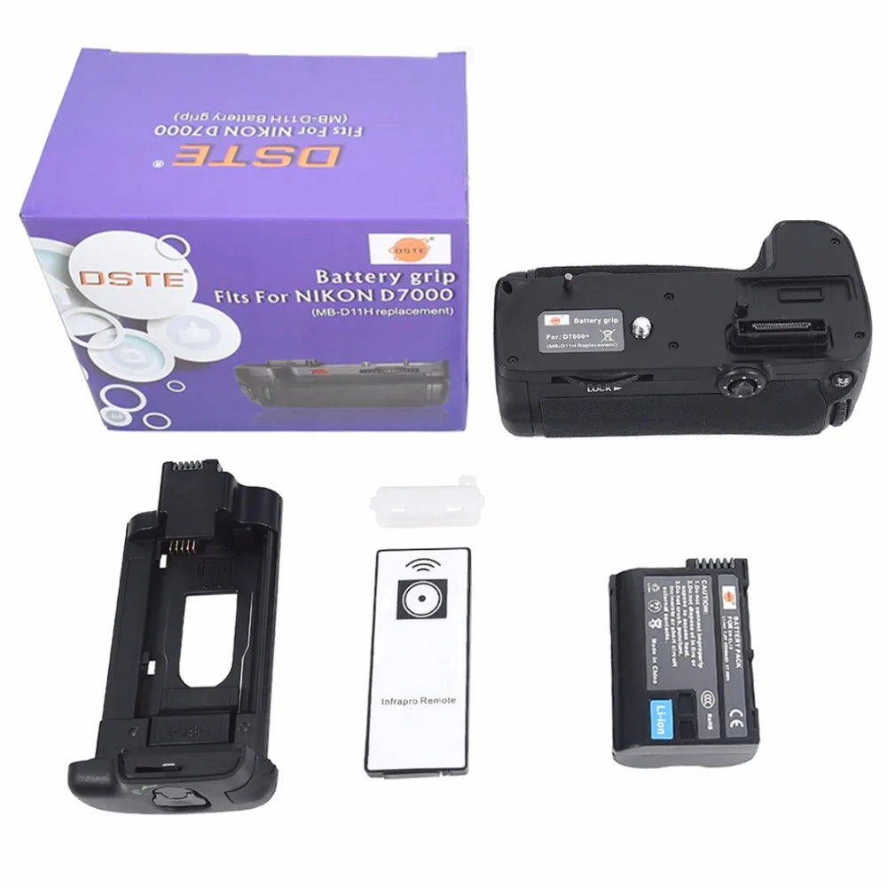 

DSTE MB-D11H Multi-Power Vertical Battery Grip for Nikon D7000 Camera Battery Handgrip Holder Remote Control With EN-EL15 enel15