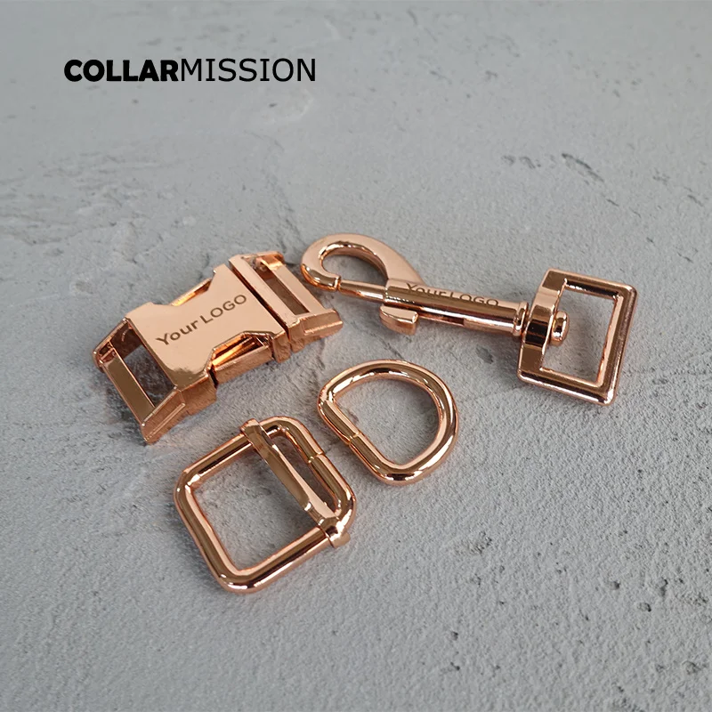 

20sets/lot 20mm engraved buckle laser engraving service customize LOGO (metal buckle+adjust buckle+D ring+metal dog clasp/set)