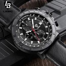 LIEBIG Men Fashion Military Sports Watches Leather Strap Waterproof Quartz Wristwatches Relogio Masculino ZHG161015
