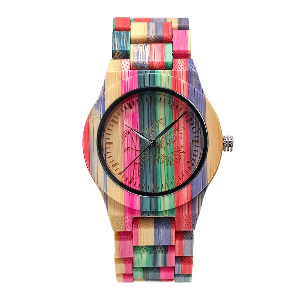 Модные Экологичные часы из натурального экологичного карбонизированного бамбукового дерева, женские часы relogio feminino