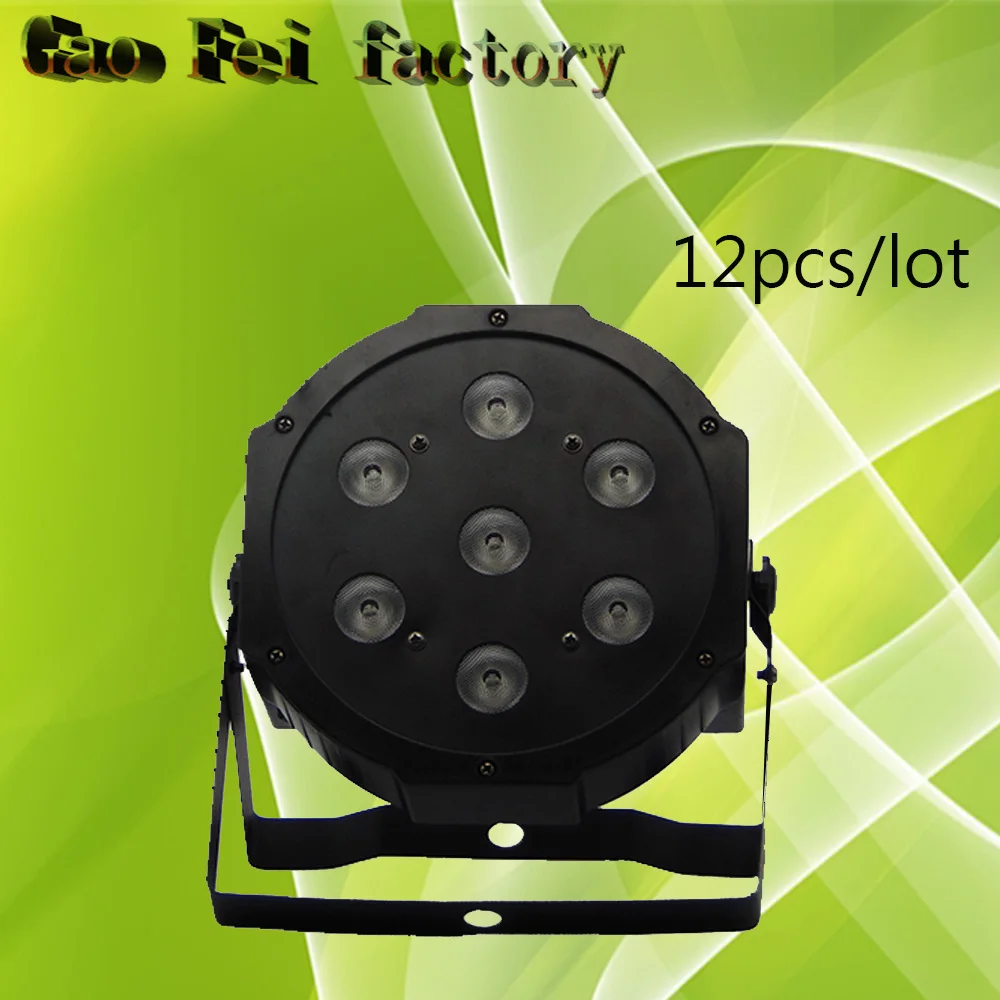 

DMX stage dj lights 4IN1 RGBW led par Lighting DMX 7*12W Battery LED Par Lighting (12pcs/lot)