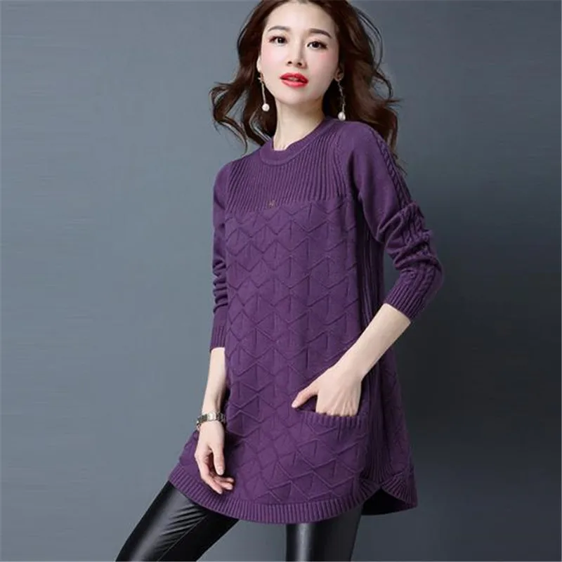 Loose sweaters for women 2019 spring autumn Bottoming shirt pullover sweaters winter Plus size 4XL Knit female outerwear A1135 Loose sweaters for women 2019 spring autumn Bottoming shirt pullover sweaters winter Plus size 4XL Knit female outerwear A1135