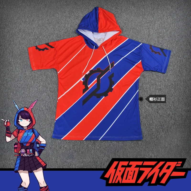 Kamen Rider Build Sento Kiryu Cosplay Causel Black T-shirt Top Tee