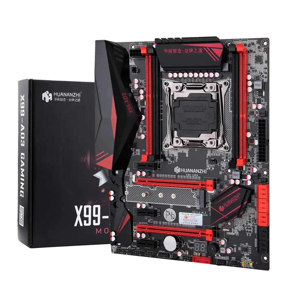 HUANANZHI X99 motherboard with M.2 NVMe slot LGA2011-3 DDR3 4 channel 4*USB3.0 10*SATA3.0 ports