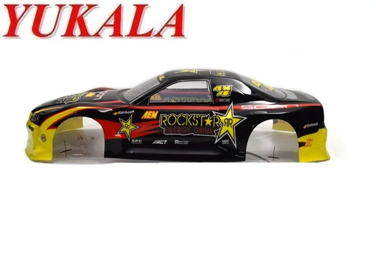 

YUKALA 1/10 RC parts PVC painted body shell for 1/10 RC hobby racing on-road drift car(size: 440*185mm wheel base 257mm)
