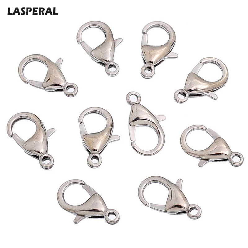 LASPERAL серебристый оттенок Нержавеющая сталь застежка-краб разъем для Набор