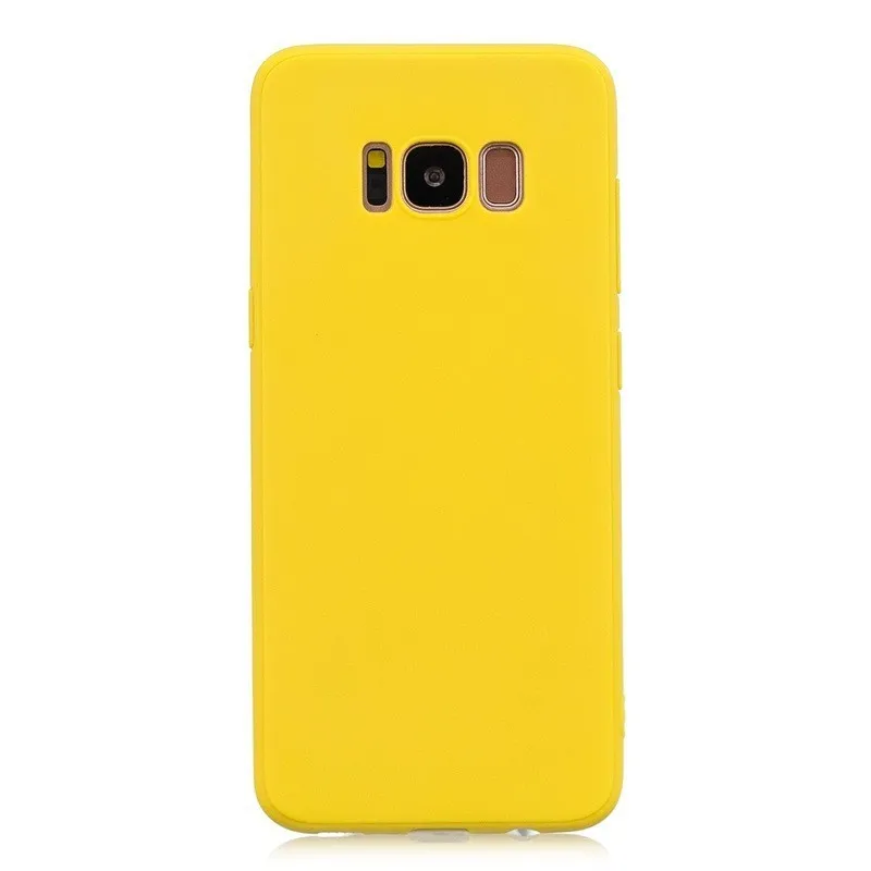 Разноцветный силиконовый чехол для телефона чехол для samsung Galaxy S6 S7 S8 S9 край J3 J5 J7 J4 J6 A3 A5 A7 A6 A8 плюс чехол - Color: Yellow