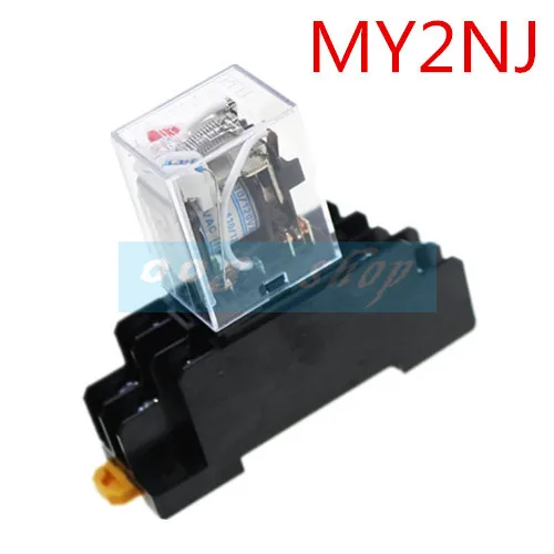 

ZFU 1set MY2P HH52P MY2NJ relay 220V AC coil high quality general purpose DPDT micro mini relay with socket base holder T
