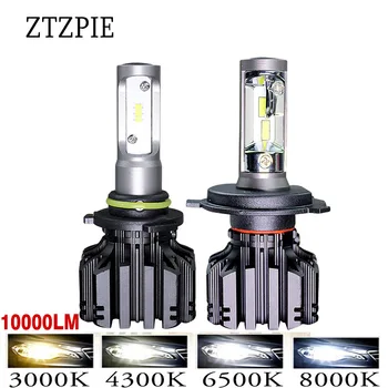 

ZTZPIE NEW 72W 3000K 4300K 6500K 8000K 10000LM 12V Car Turbo CSP Led Headlight H3 9005 H1 H4 H16EU H8 H11 H7 Led Auto Bulbs