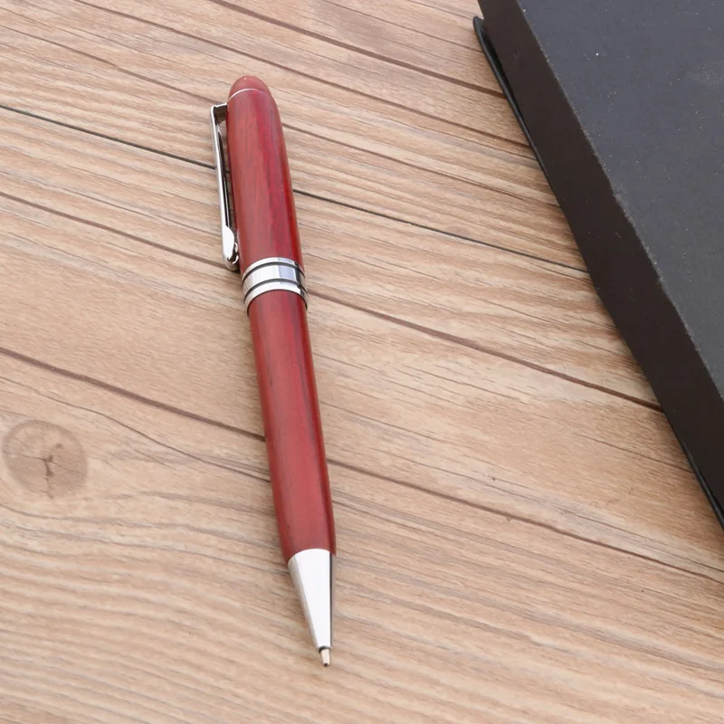 Офисная деревянная Красная белая Подарочная модная популярная портативная деревянная золотистая шариковая ручка