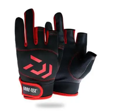 

Daiwa Anti-slip Fishing Gloves anti-cut with Imported sheepskin fingerless fishing gloves with cut three