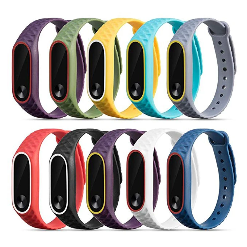 

NEW Silicone Strap for Xiaomi Mi Band 2 Replacement Wriststrap Soft and Breathable Double Color Wristband for Mi band 2 Sport