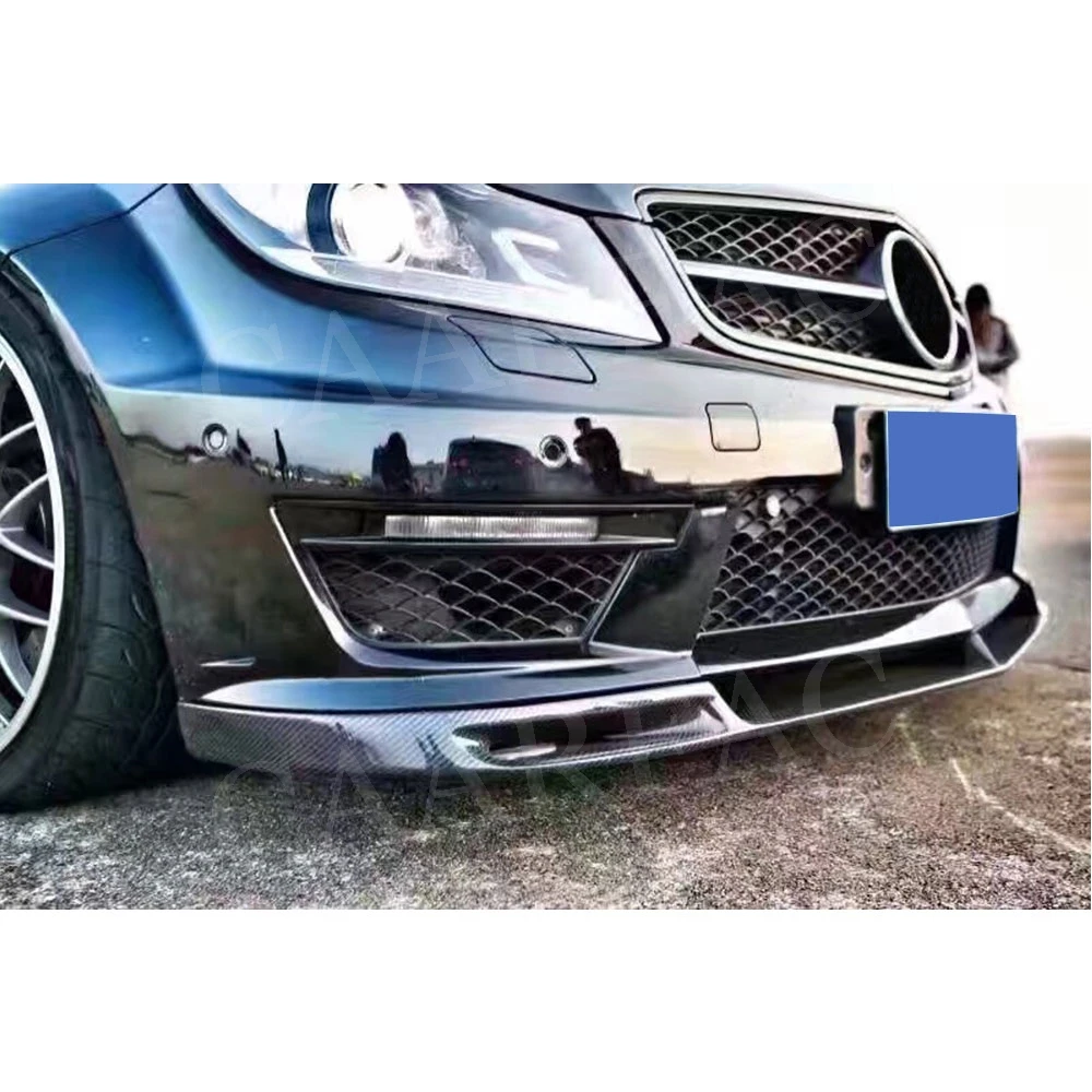 Передний спойлер для W204 из углеродного волокна разветвители щитки Mecedes Benz C Class C63