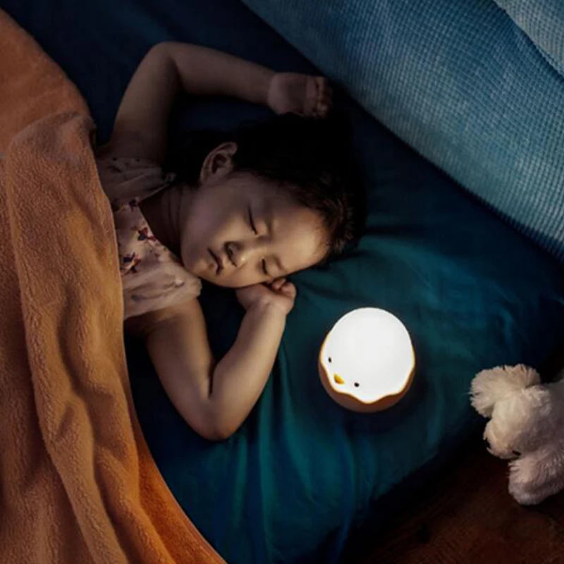 3D LED Eggshell Chicken Night Light Tumbler Silicone Lamp Bedroom Table Desk Home Party Decoration Kids Night Lights (7)