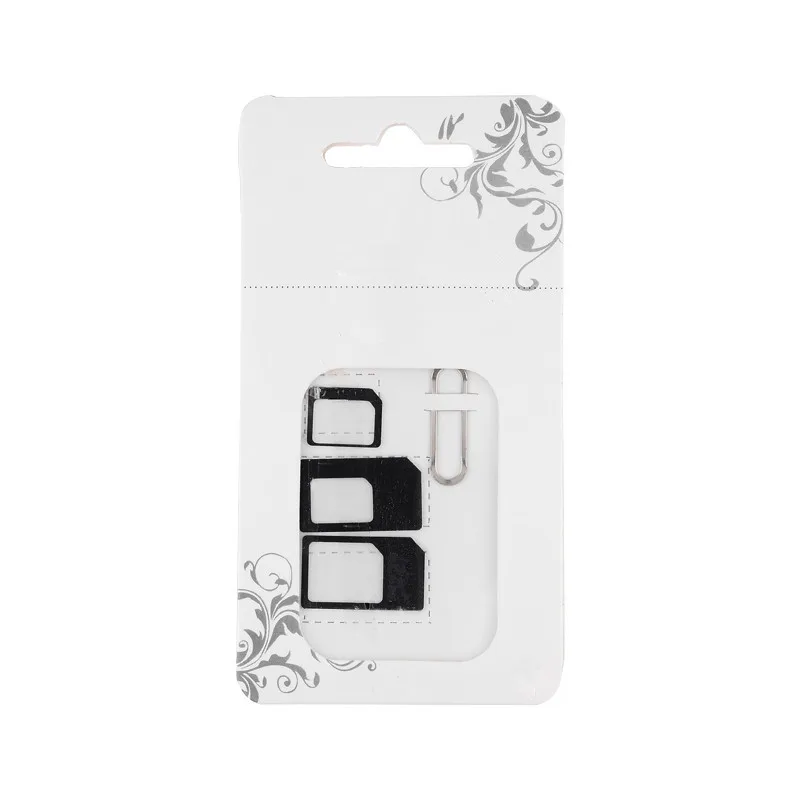 

HOPELF 4 in 1 Nano Sim Card Adapters to Micro Standard SIM Card Adapter Eject Pin For iPhone Samsung galaxy Huawei Xiaomi Redmi