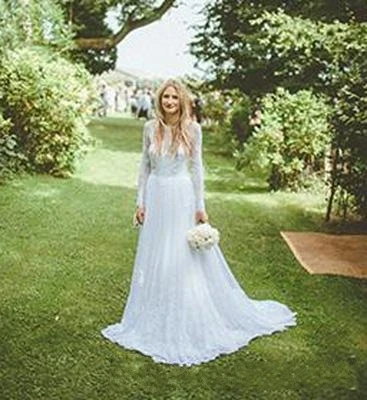 2016 Outdoor Y Wedding Dresses Backless Long Sleeves Lace 2016 Outdoor Y Wedding Dresses Backless Long Sleeves Lace Liques Sheer Garden Bridal Gowns Plus Size Custom Made W110904 In From