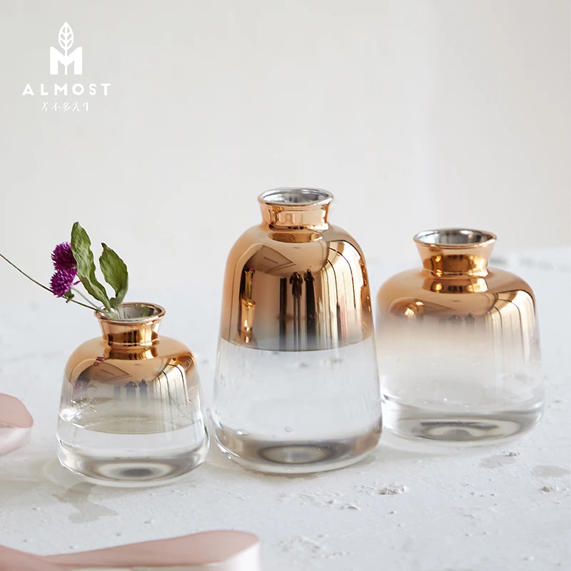 

Nordic simple glass small vase aromatherapy bottle lampwork creative dry flower vase water flower