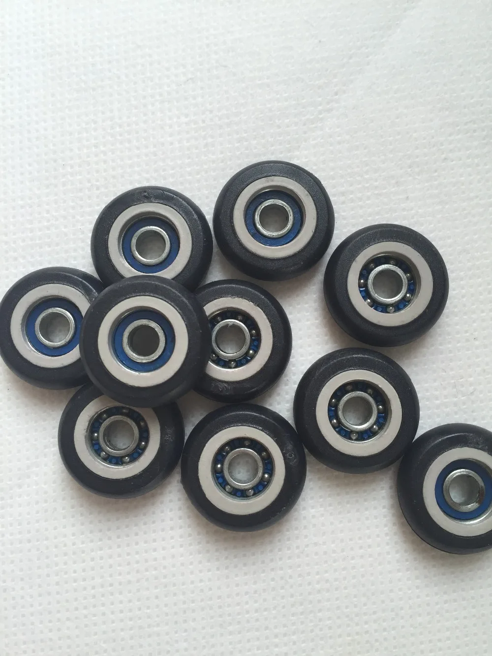 Fixmee 10 шт. 5*23*7.5 мм Пластик покрытием колесо Arc шарикоподшипник для мебели шкив