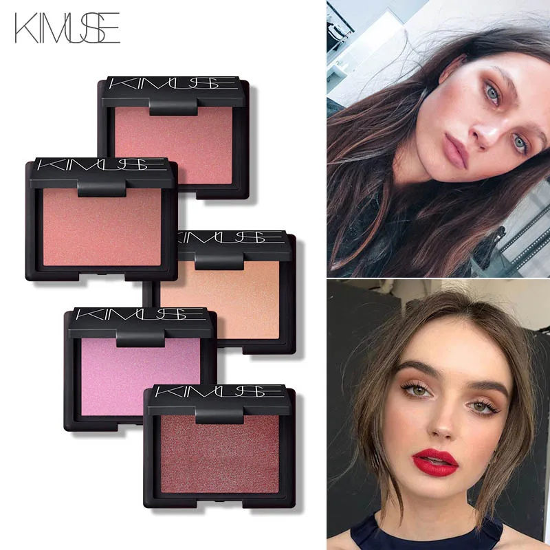 

KIMUSE Foundation Exquisite Baked Makeup Blush Palette Cream Powder Blusher With Mirror And Brush Natural Bare Make Up Primer BB