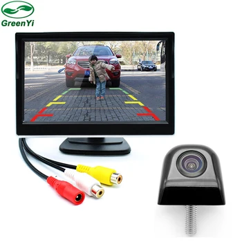 

High Resolution 5" Color TFT LCD 5 Inch Car Parking Monitor With Front Rear View Camera, Mirror Image Control And Parking Line