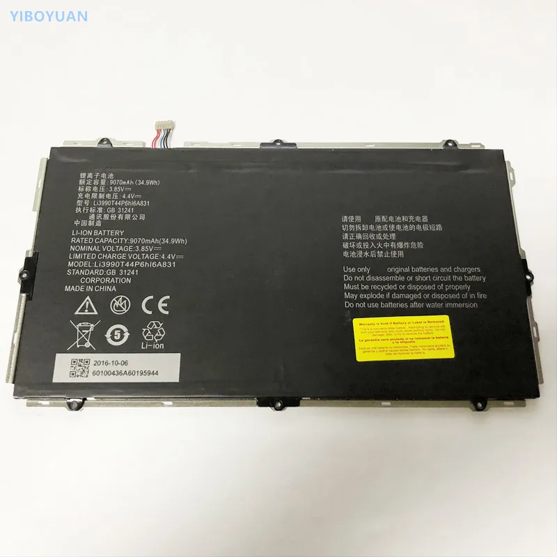 3,85 В 9070 мАч Li3990T44P6hl6A831 для zte ZPAD 10,1 'K90U батарея