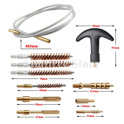 Для чистки сигнального пистолета комплект нейлоновая сумка стержень кисти для. 17cal. 22cal. 30cal 270/8. 280cal латунная щетка очистка нарезного орудия инструменты