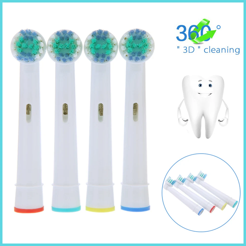 

4Pcs Electric Toothbrush Replacement Heads Fit for Braun Oral B Heads Vitality EB17-4 Eco Friendly Replacement Brush Heads