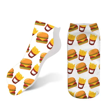 

Cute Fruit food Patterned Short Cartoon Printed Socks Women Art Cotton Thin Summer Socks Kawaii Funny Ankle Socks Low 7S-ZAS18
