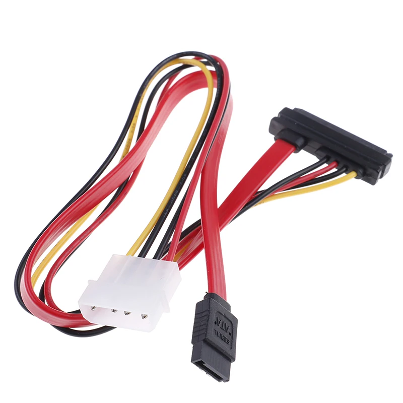 

40cm SATA Combo 15 Pin Power and 7 pin Data Cable 4 pin Molex to Serial ATA Lead
