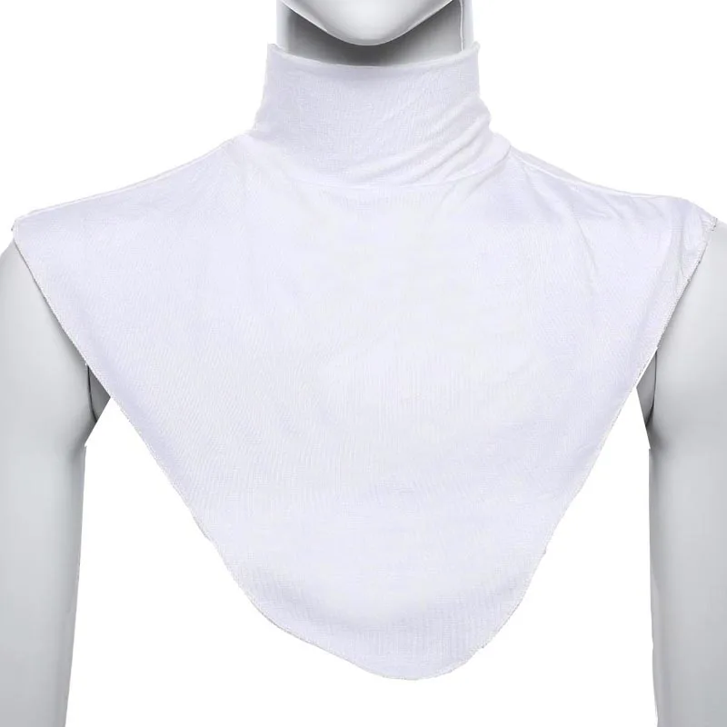 Новая Мода Исламские Женщины Хиджаб Расширения Шеи Проверить Задняя Крышка Исламская Рубашка Под Топ Хиджаб Шарф - Цвет: white