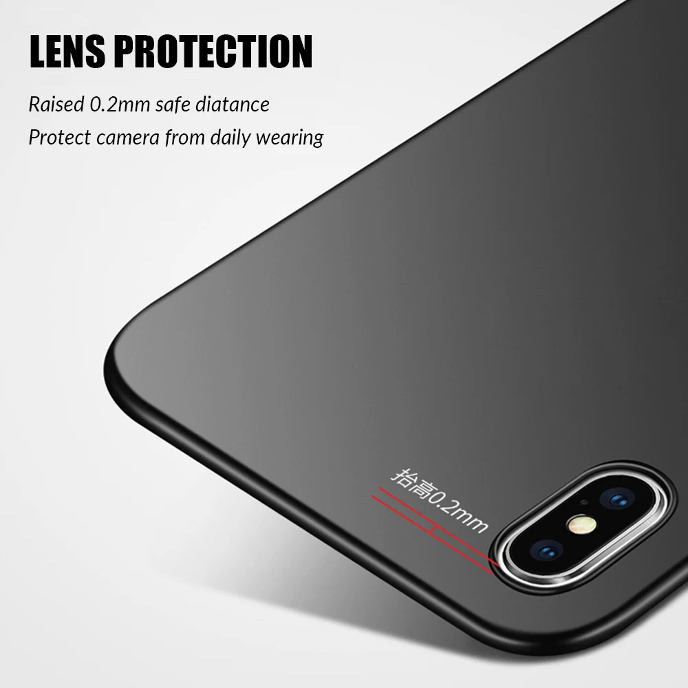 Ультратонкий чехол для iPhone X XS 11 Pro Max XR, тонкий матовый чехол 360, полный ПК, жесткие чехлы для iPhone 11 X XS чехол