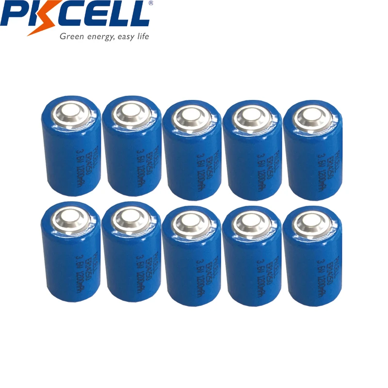 10PCS x PKCELL ER14250 AA battery primary battery lithium B14250 3.6v