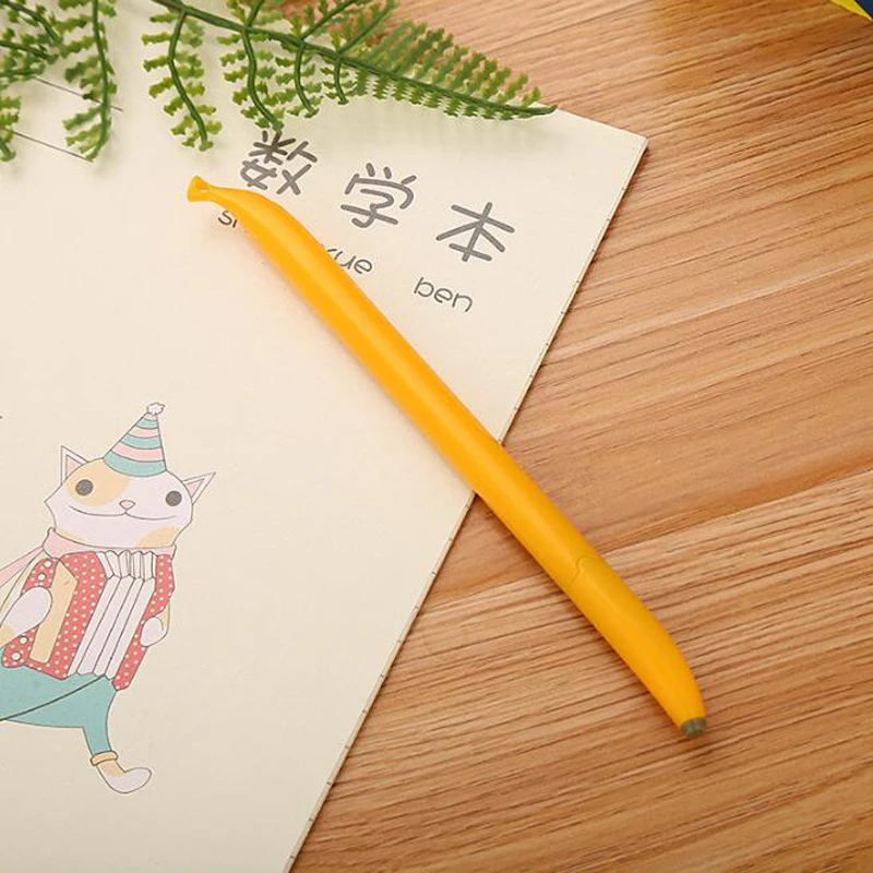 1 шт. Kawaii банан гелевая ручка Симпатичные Фрукты дикие черные ягоды годжи