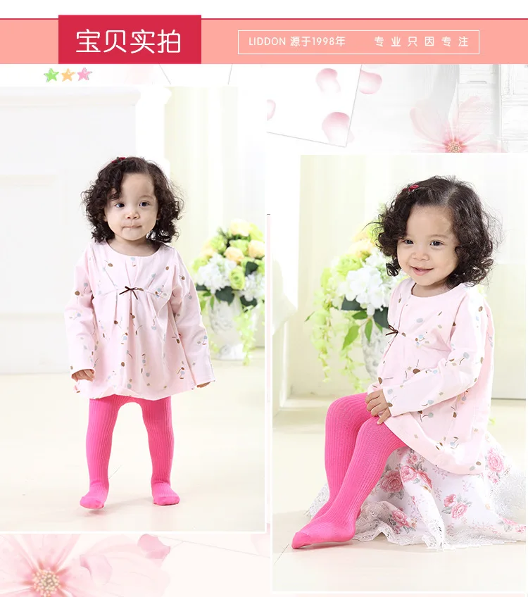 Весенне-осенние однотонные модные колготки для маленьких девочек от 0 до 24 месяцев,, одежда для малышей