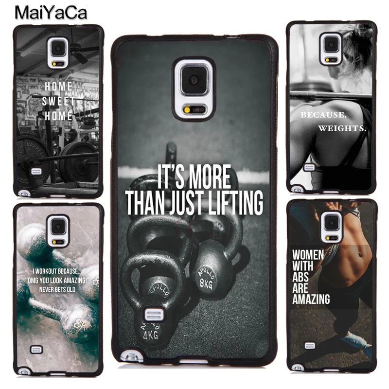 MaiYaCa Motivational Gym Fitness Quotes Soft Phone Cases For Samsung