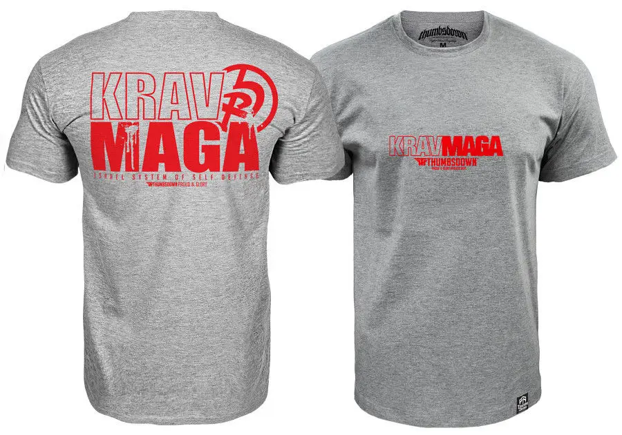 Новинка 2019 модная брендовая футболка Krav Maga! Тренажер повседневная одежда!