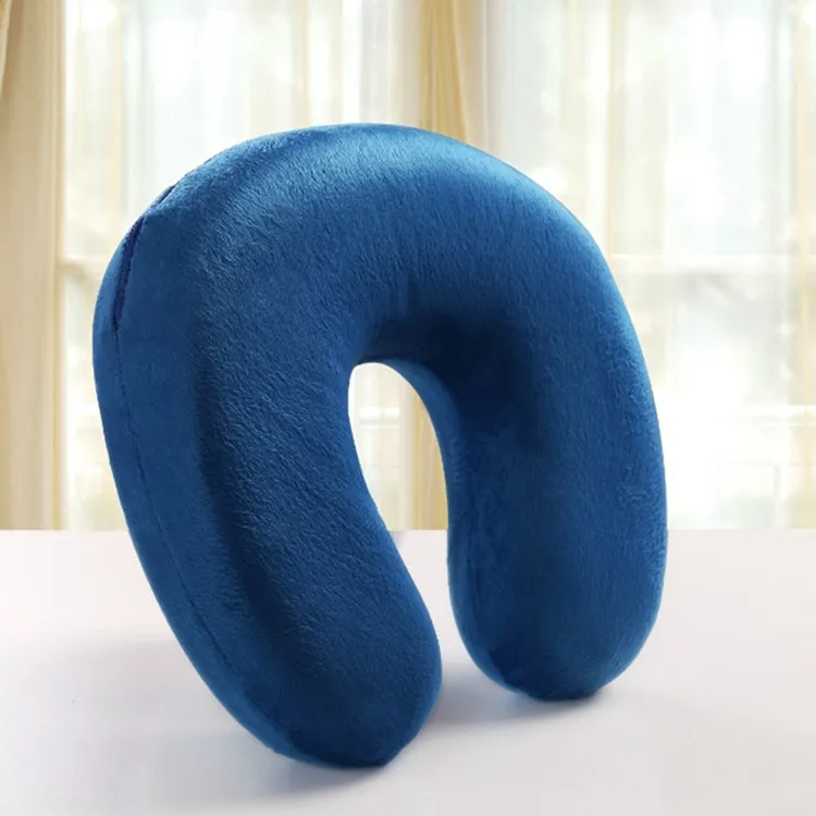 U-образный медленный отскок пены памяти подушка Шейная подушка для путешествий здоровье подголовник для офиса полета автомобиля Путешествия - Цвет: Blue