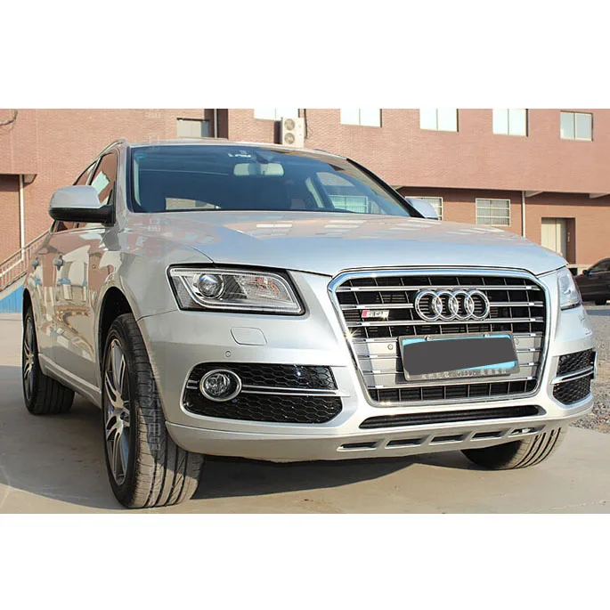 Sport Sline SQ5 стильный сотовый глянцевый черный+ Матовый Хром передний бампер противотуманный светильник для Audi Q5 2013