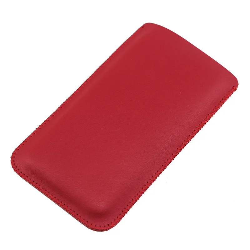 

P30pro First layer cowhide manual holster Phone Straight leather case retro simple Cowhide leather case pouch for huawei P30 pro