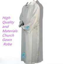 Catholic church Robe clothing BLESSUME White Color Alb Pleats Catholic Church ALTAR SERVER Vestments Robe