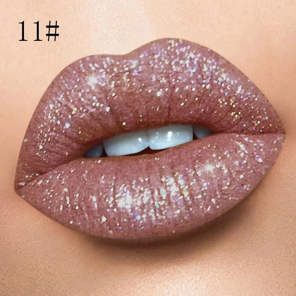 

Pudaier Metallic Waterproof Long Lasting Liquid Velvet Matte Lipstick Makeup Lip Gloss Lip Maquiagem Profissional Completa