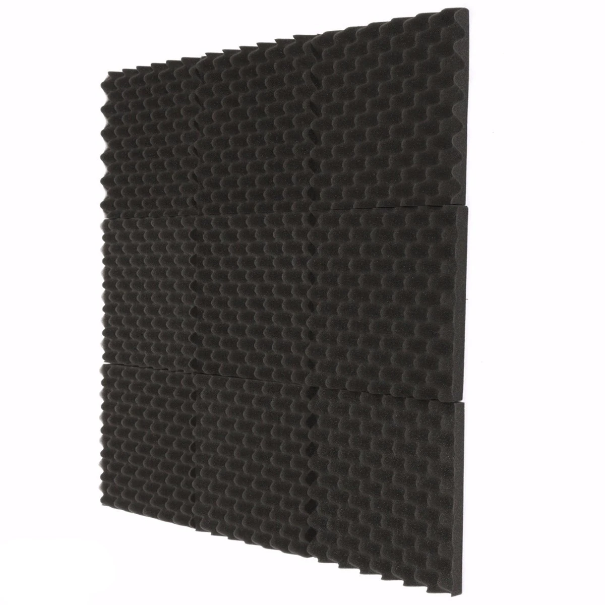 3 шт 300x300x40 мм звукоизоляция пена Студия Акустическая Пена Звукоизоляционная абсорбционная обработка панель плитка Клин пенополиуретан - Цвет: Black