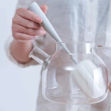 Принадлежности для малышей с длинной ручкой, инструмент для очистки кухни, для мытья кастрюль, кофейная стеклянная чашка, щетка для бутылок, губка, отдельно стоящий домашний чайник